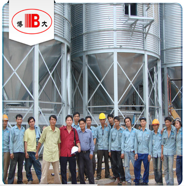 200t Sawdust wooden chips steel silo bins wooden pellets steel hopper silo storage system