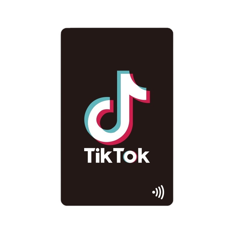 Silone Factory TikTok Google Review Cards Google play gift card PVC NFC Tap Social RFID Business Cards