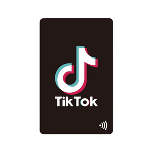 Silone Factory TikTok Google Review Cards Google play gift card PVC NFC Tap Social RFID Business Cards