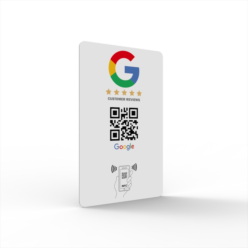 SIlone Customized Printing NFC google review card Rfid Smart metal business PVC id card google play gift card