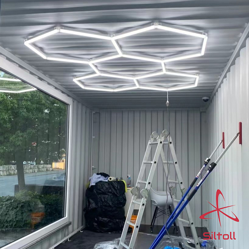 Professional Factory Customized Hexagon Led Light Workshop Honeycomb Garage Work Led Light Car Detailing Lights