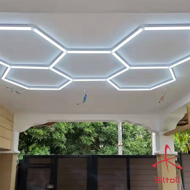 Professional Factory Customized Hexagon Led Light Workshop Honeycomb Garage Work Led Light Car Detailing Lights