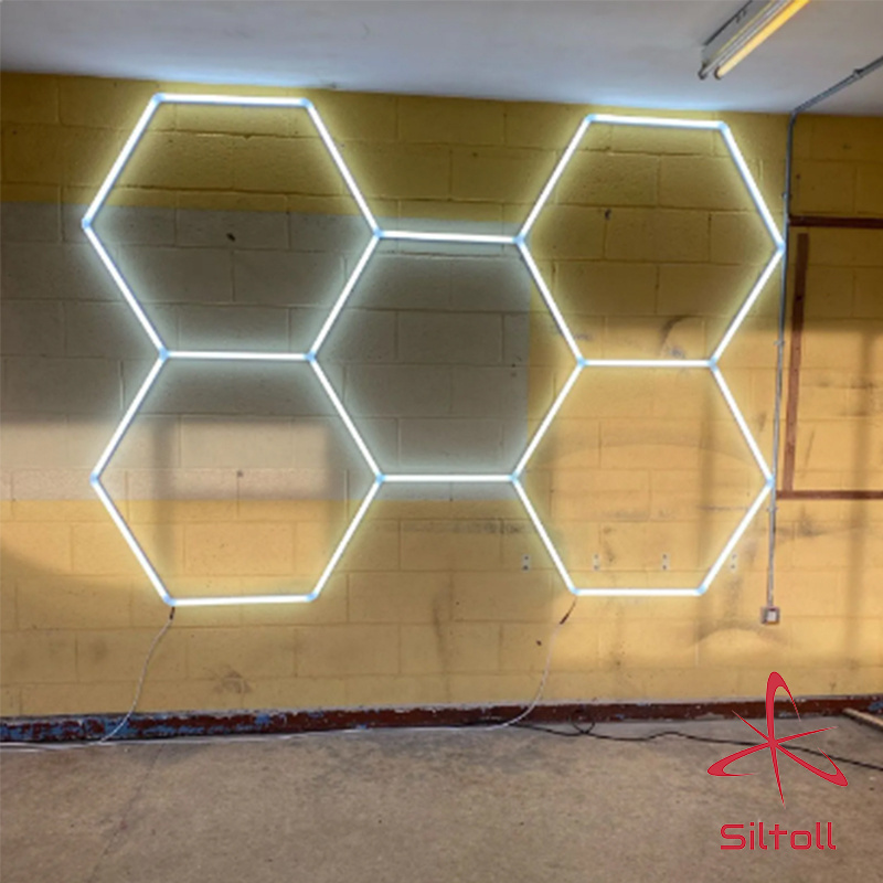 Professional Factory Customized Hexagon Led Light Workshop Honeycomb Garage Work Led Light Car Detailing Lights