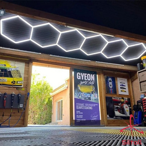 Commercial Car Wash Workshop Hexagon LED Ceiling Light High-end Garage Led Lighting