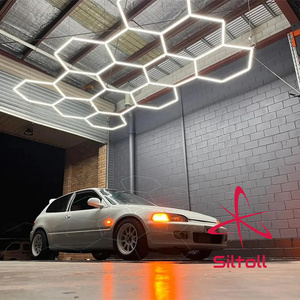 Best Selling High Brightness Car Detailing Hexagonal Lamp Auto Showroom Honey Comb Workshop Light