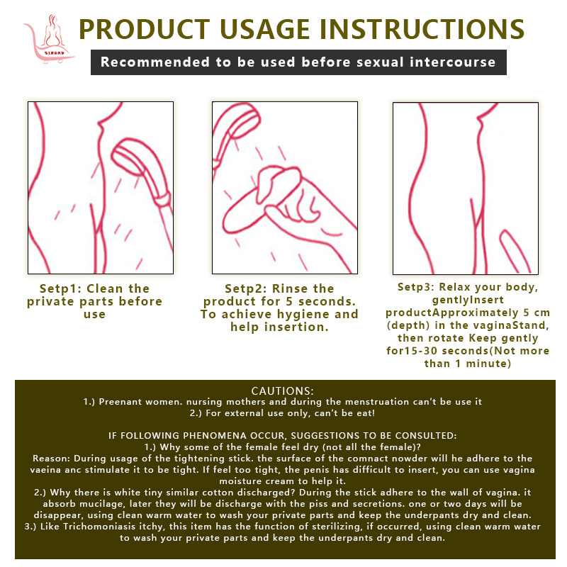 Hot Selling Chinese Herbal Madura Wand Vaginal Tightening Stick