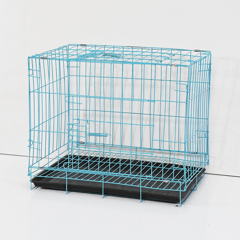 Blue Pet Dog Cage Chinese Stackable Iron Wire Dog Crate