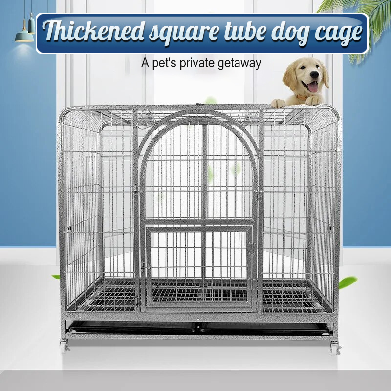 Wholesale Metal Iron Kennel Mesh Pet Dog Cage With Wheels