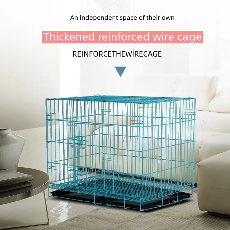 Blue Pet Dog Cage Chinese Stackable Iron Wire Dog Crate