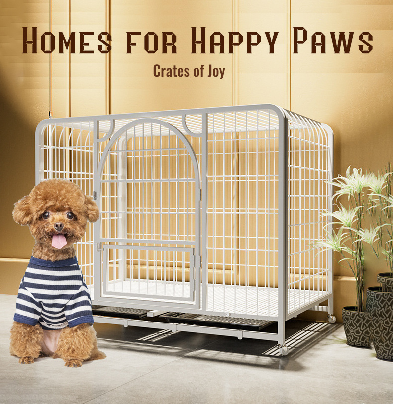 Square Tube Foldable Collapsible Metal Large XXL Dog Cage Metal Kennels, Stackable Dog Cages