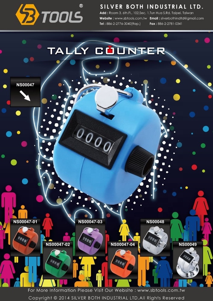 SBTools Metal/Plastic Hand Tally Counter