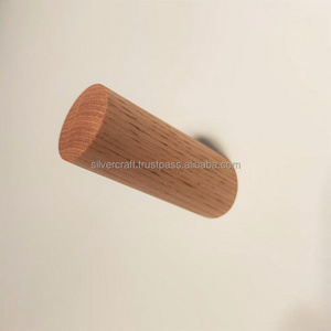 2023 Wall Mounted Wooden Heavy Duty Coat Bathroom Hooks Black Walnut Clothes Wardrobe Hooks