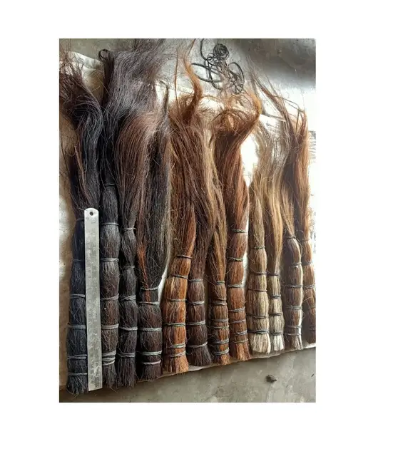 Top Selling  Natural Black  buffalo  and Cow tail hair for making brush Tail Hair from India at Best Price