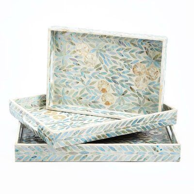 High quality bone inlay serving tray for kitchenware and tabletop restaurant wood bone inlay serving tray From India