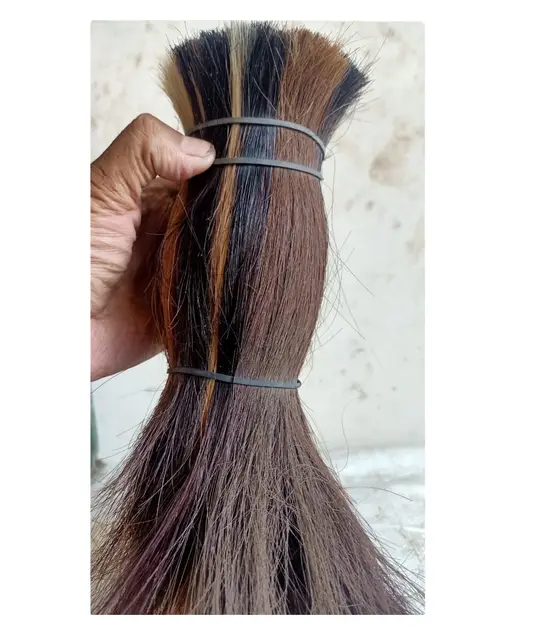 High quality buffalo and ox tail hair and also washing tail hair and dressing cow and buffalo tail hair from India