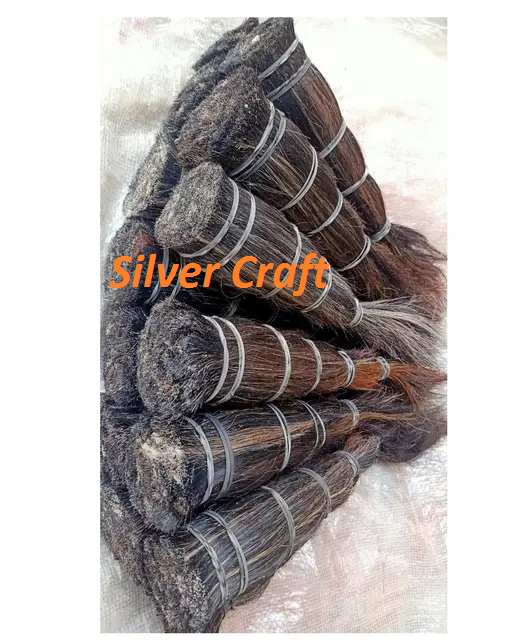 Premium Quality Natural Buffalo tail hair/Buffalo and Cow tail hair/real animal tail hairs by Silver Craft