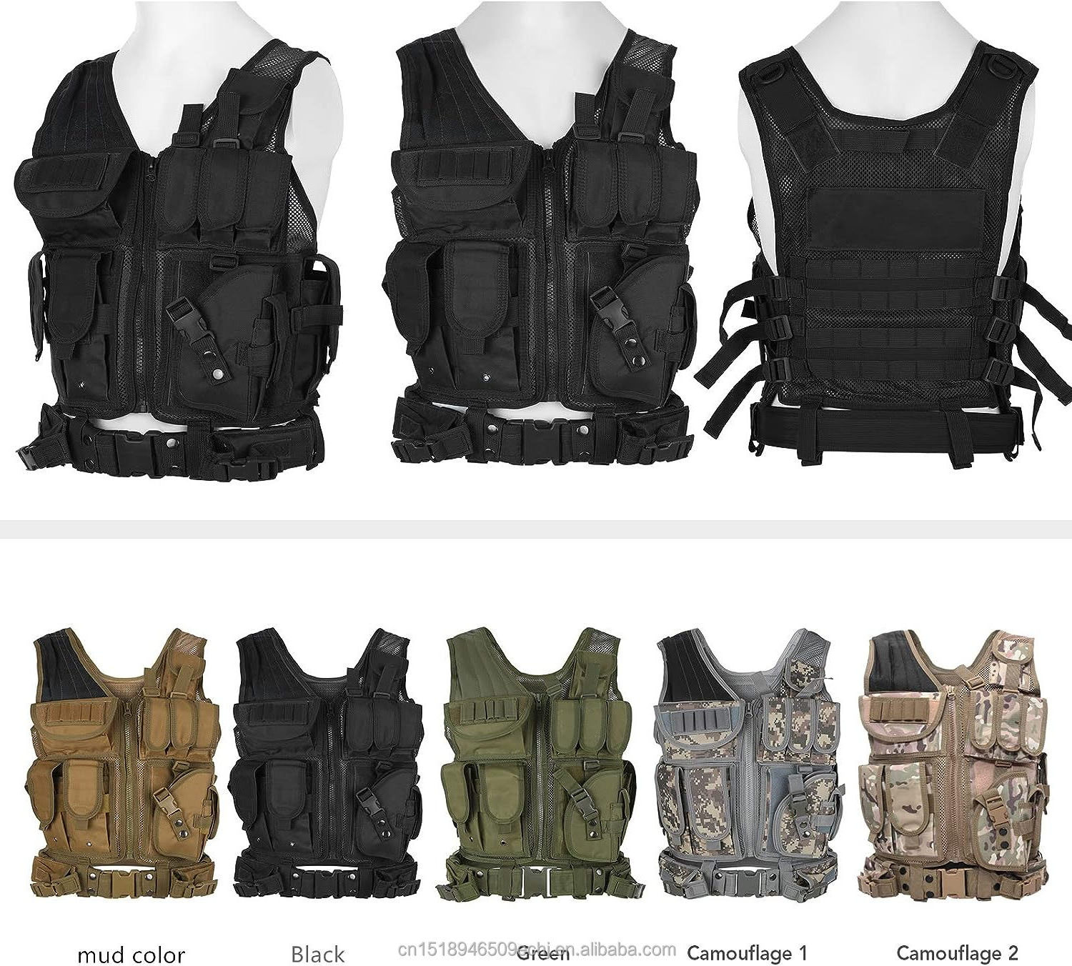 Sturdyarmor Chaleco Tactico Tactisch Multifunctional Tactical Gear Equipment Supplies Black Security 6094 Tactical Vest