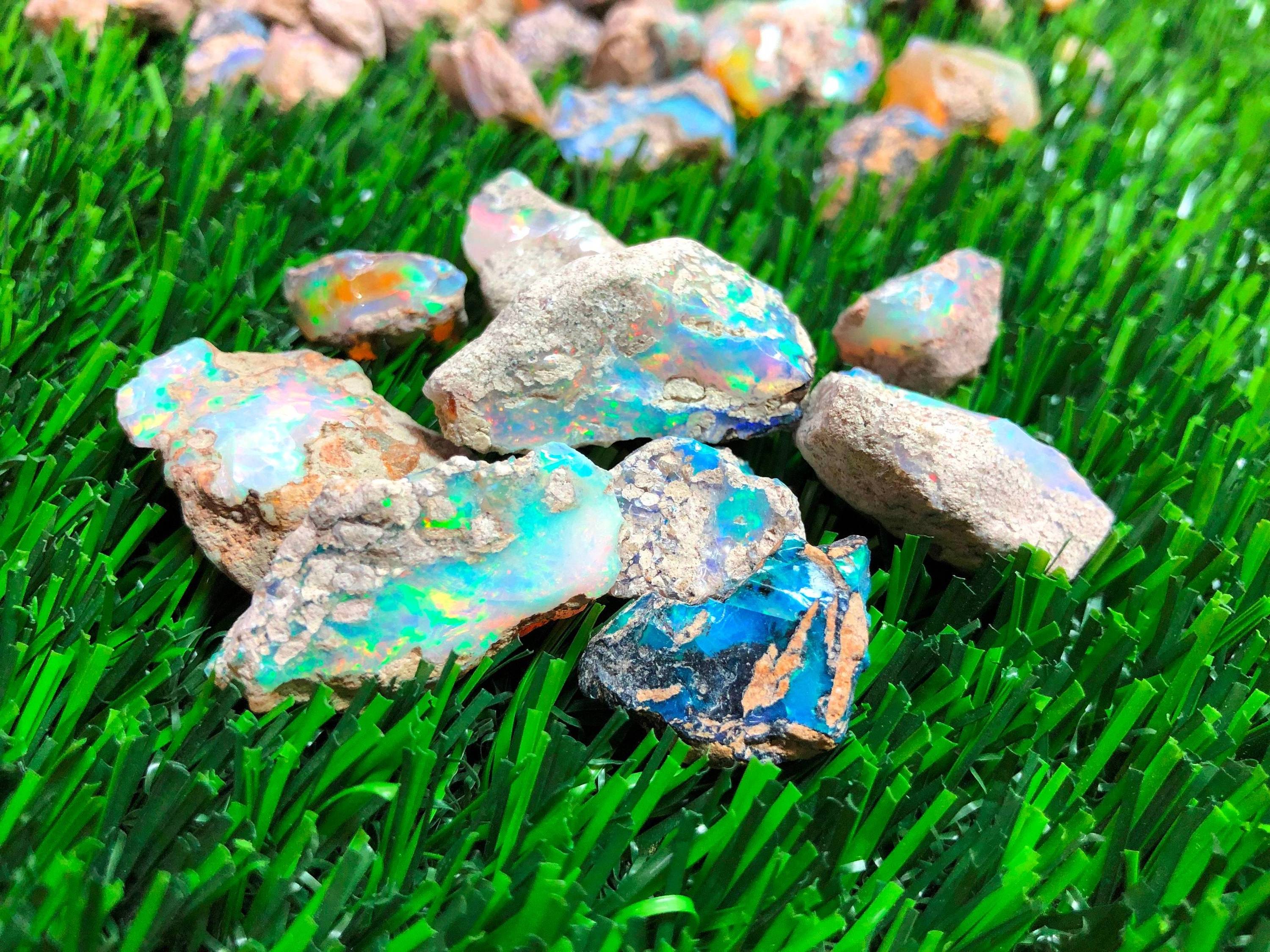 Natural Raw Opal Fire Rough Genuine Grade Quality Opal Kilo Gram Lot Rough Multi Fire Healing Stone Ethiopian Opal Rough.