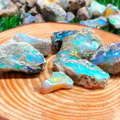 Natural Raw Opal Fire Rough Genuine Grade Quality Opal Kilo Gram Lot Rough Multi Fire Healing Stone Ethiopian Opal Rough.