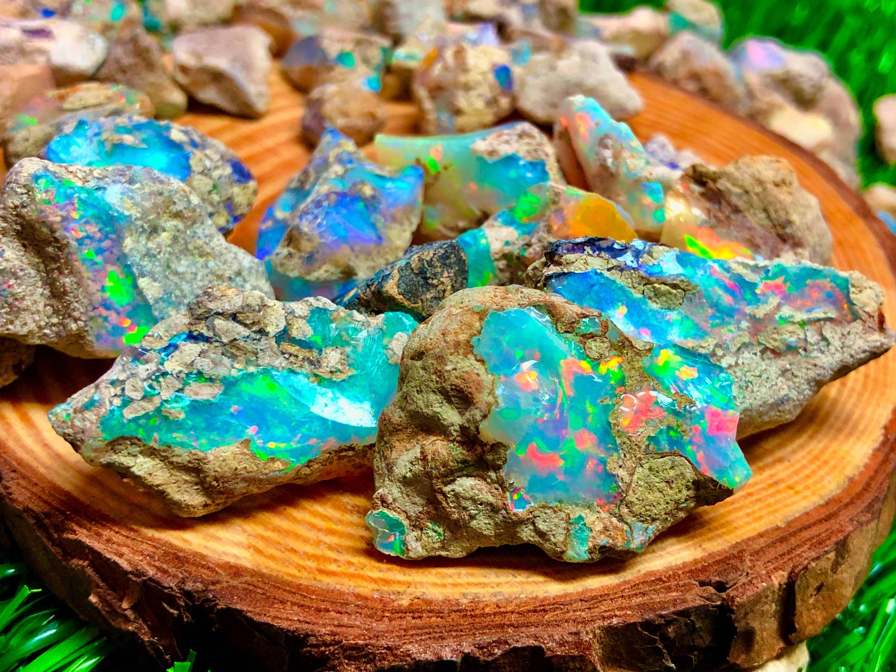 Natural Raw Opal Fire Rough Genuine Grade Quality Opal Kilo Gram Lot Rough Multi Fire Healing Stone Ethiopian Opal Rough.