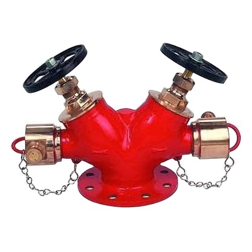 Factory Direct Supply fire fighting equipment 2.5 pillar Fire Hydrant SN65 double outlet fire landing valve  manufacturer