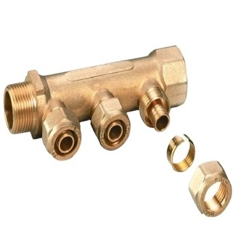 Best Floor Heating Parts Hot Water 16MM 18MM-3/4 forged Brass Manifold For Under Floor Heating manufacturer in India