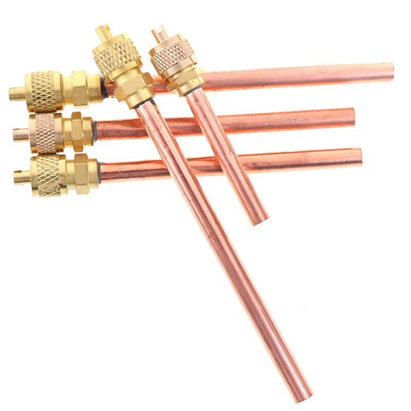 Copper Refrigeration Service Valve Access Valve  Hailiang refrigerant r410a gas charging valve brass copper refrigeration