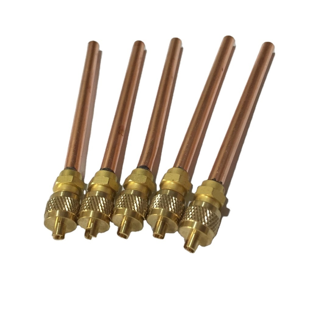 Copper Refrigeration Service Valve Access Valve  Hailiang refrigerant r410a gas charging valve brass copper refrigeration