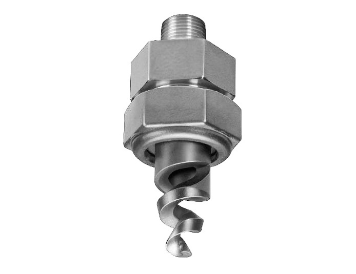 CNC Machining Male Female 316 SS Hollow Cone Spiral Nozzle for Cooling Tower Fine 316LSS Spiral Spray Nozzle Exporter