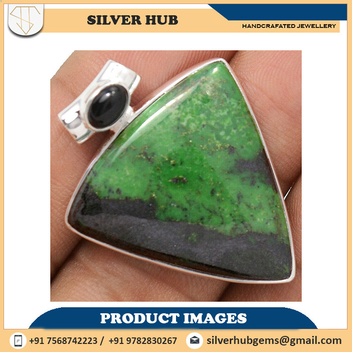 Beautiful  925 Sterling Silver Transvaal Jade  Pendant Jewelry For Sale at Best Price