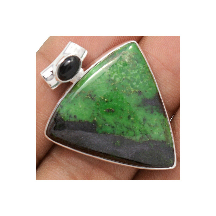 Beautiful  925 Sterling Silver Transvaal Jade  Pendant Jewelry For Sale at Best Price