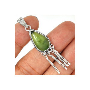 Unique 925 Sterling Silver Canadian Nephrite Jade Pendant Jewelry For Sale at Best Price