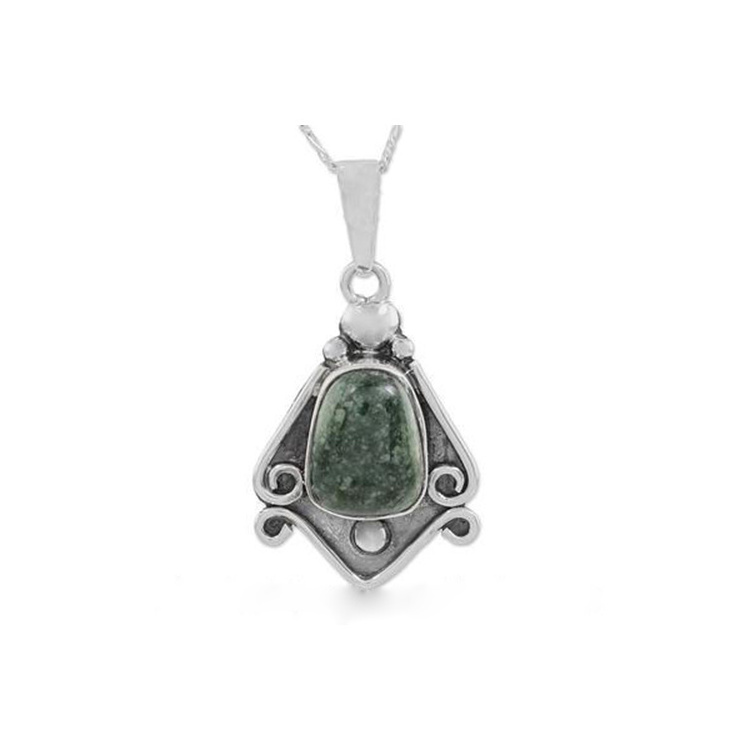 Latest 925 Sterling Silver Green Jade Handmade Pendant For Sale At Best Price