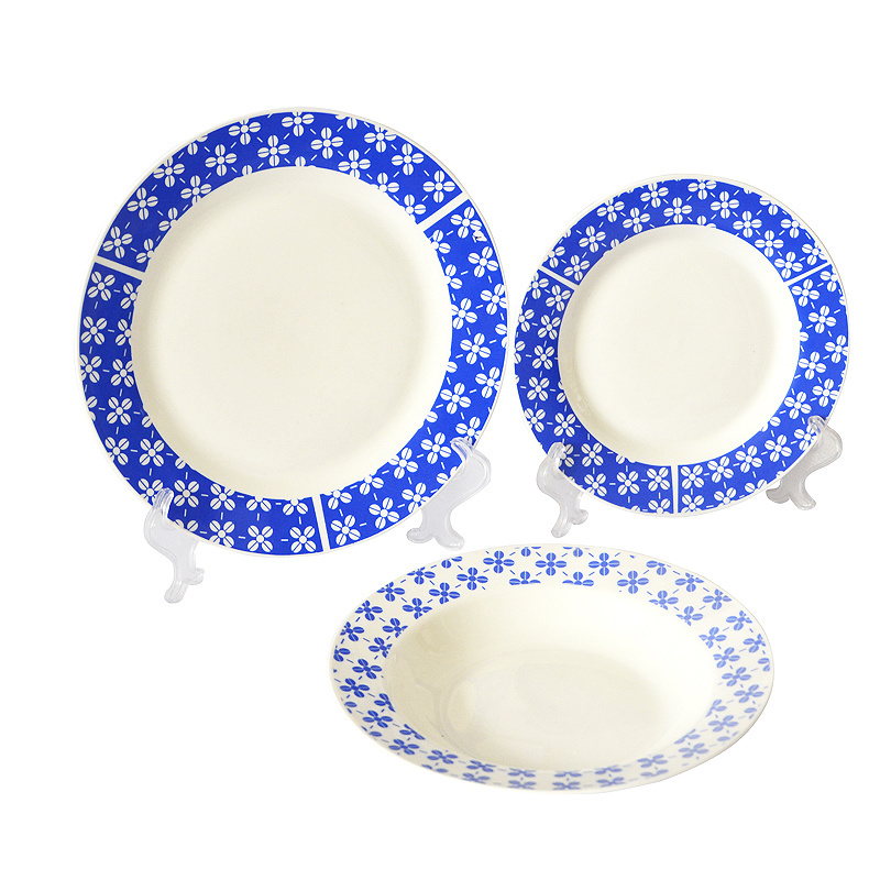 Hot  selling  customised porcelain  12pcs dinnerware ceramic set/white porcelain cheap tableware dinner set /plate