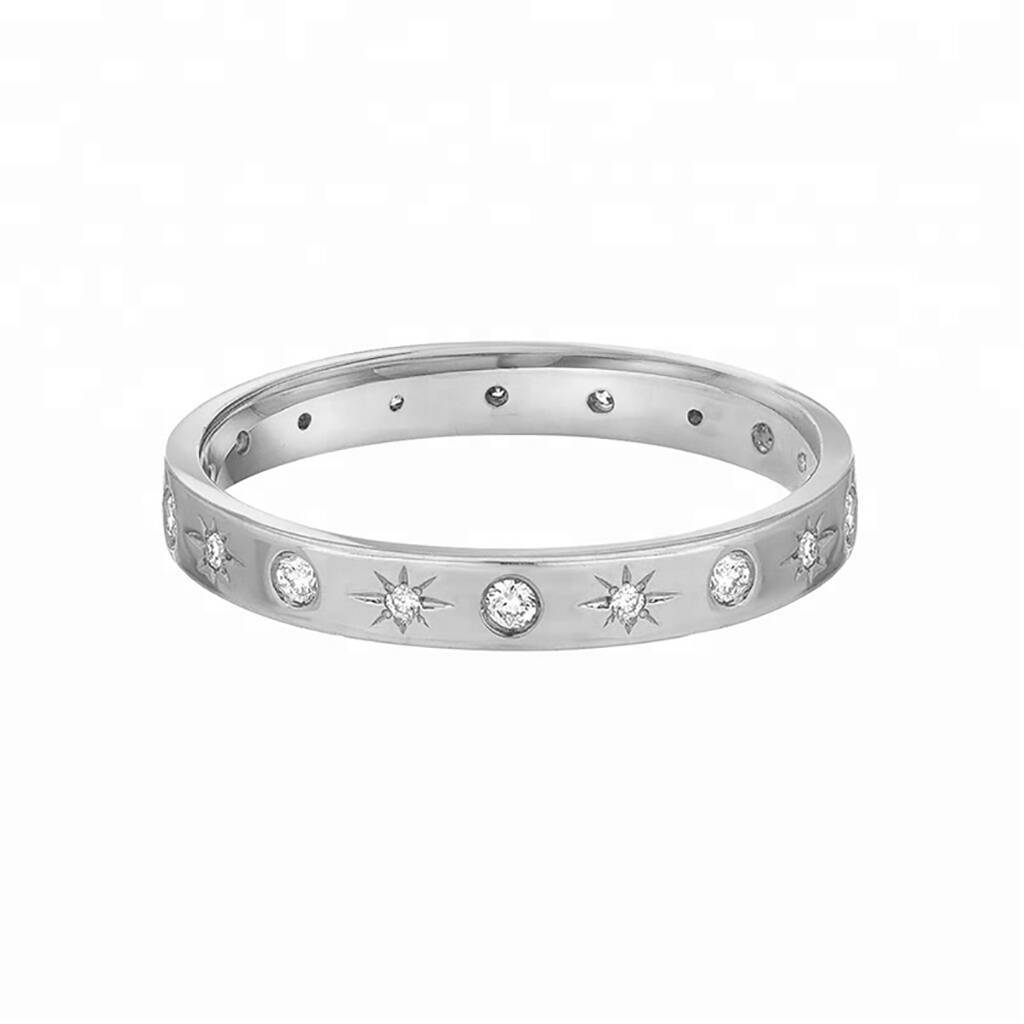 Starburst Signet Star Ring 5925 Sterling Silver 925 Starburst Band Ring