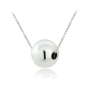 Rhodium Plated 925 sterling silver ball bead necklace xp jewelry wholesale