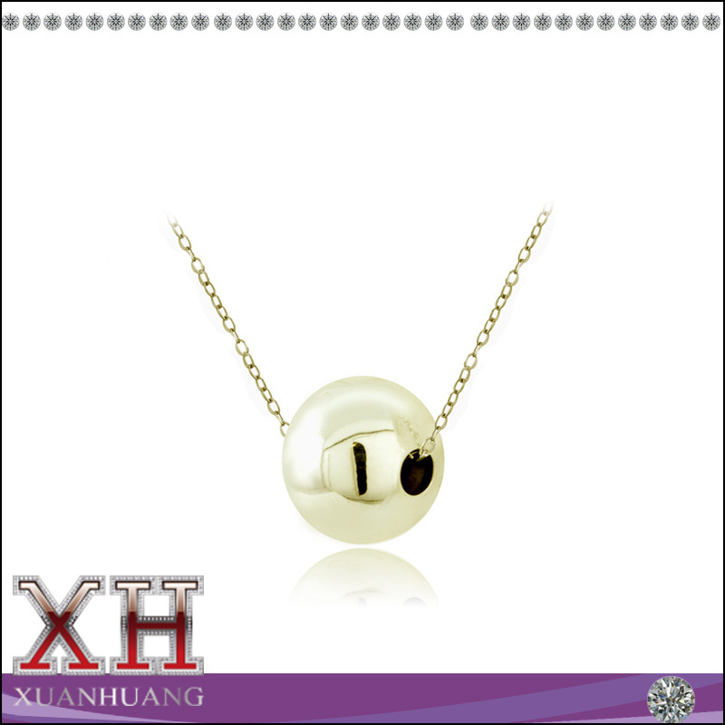 Rhodium Plated 925 sterling silver ball bead necklace xp jewelry wholesale