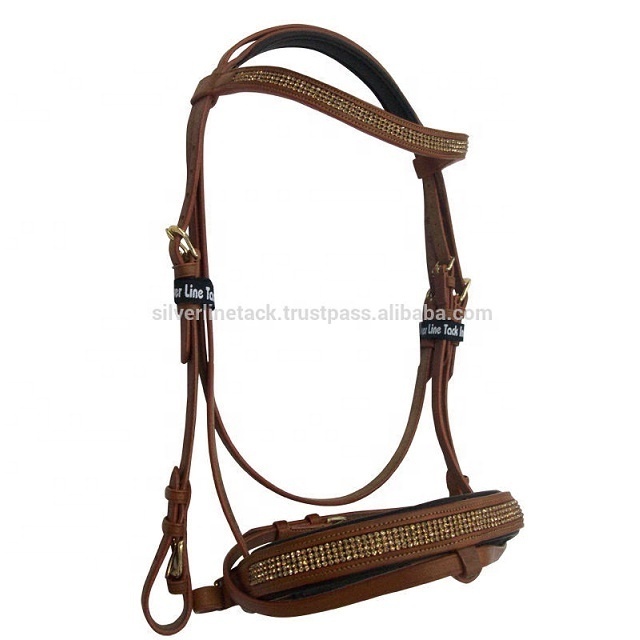 Horse Bridle English Leather With Blings.