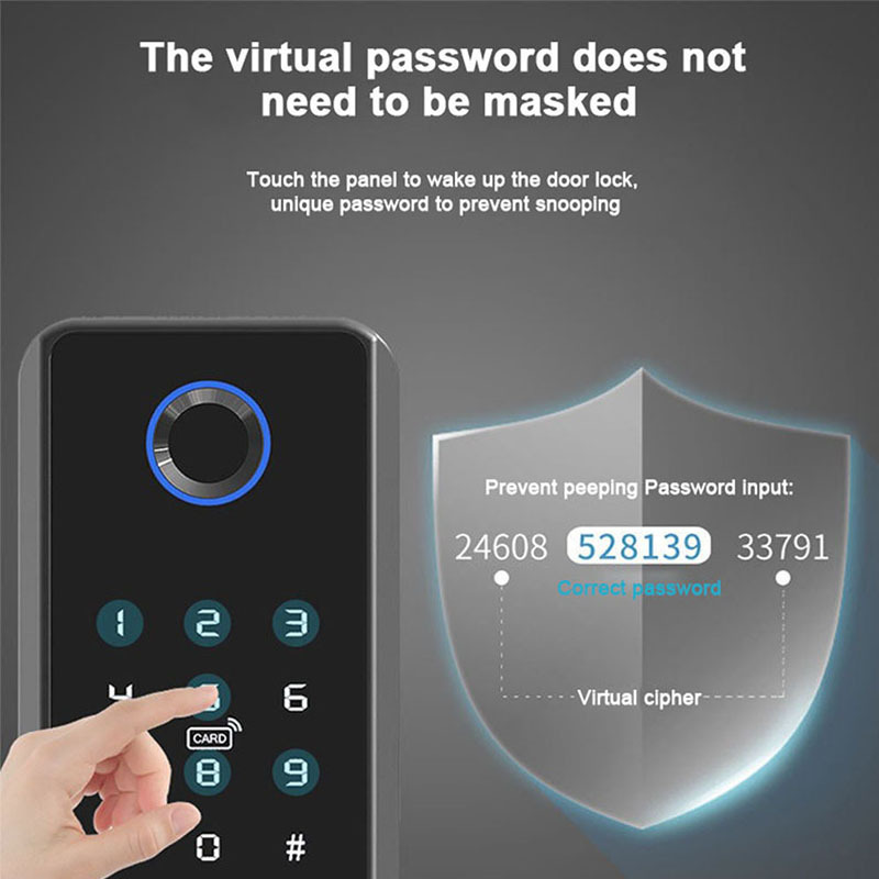 Waterproof Smart Electric Lock with Tuya APP Control WIFI smart door lock with camera electronic front  smart door lock