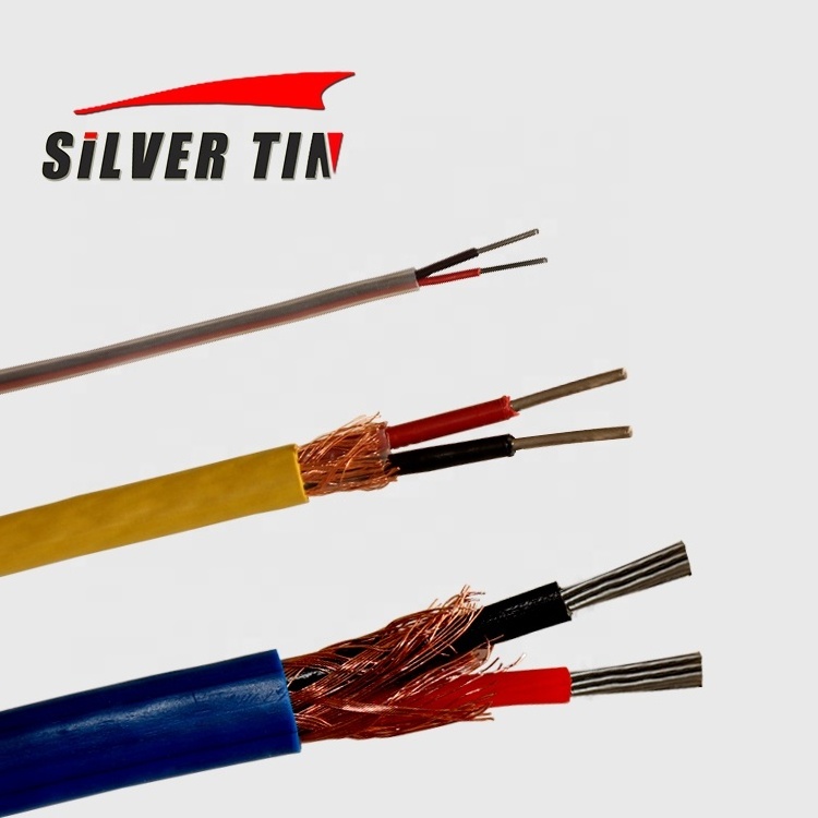 Type K/J/E/N/T/R/S/B/Pt100 Fiberglass/Silicone/PVC insulated thermocouple compensation wire/ extension cable