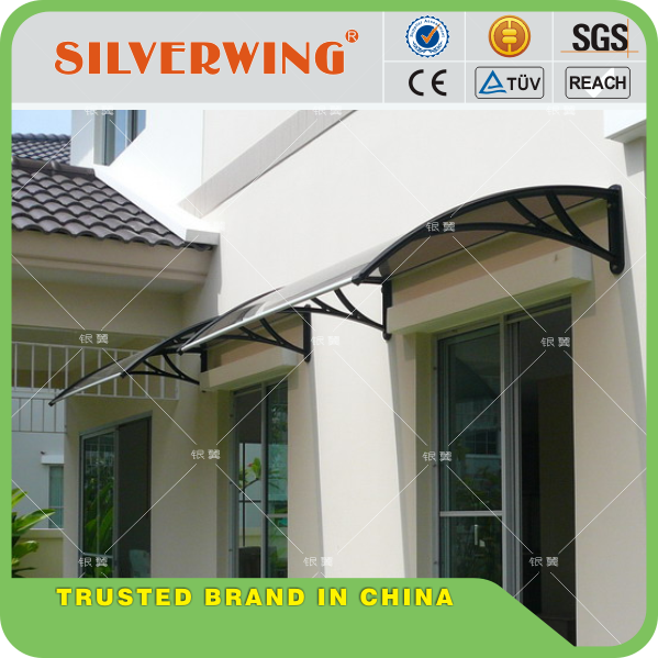 Budget plastic entrance canopy rain cover for balcony wall waterproof canopy design