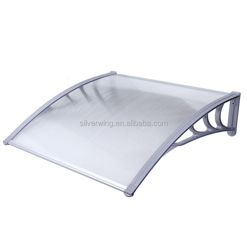 DIY manual Polycarbonate awning roof top door canopy for sun rain shelter