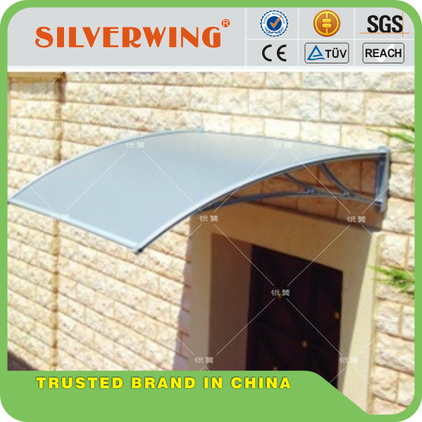 Budget plastic entrance canopy rain cover for balcony wall waterproof canopy design