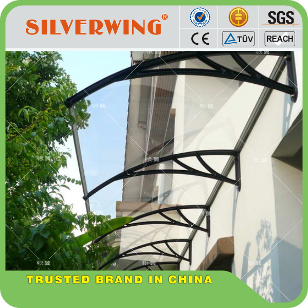 Budget plastic entrance canopy rain cover for balcony wall waterproof canopy design