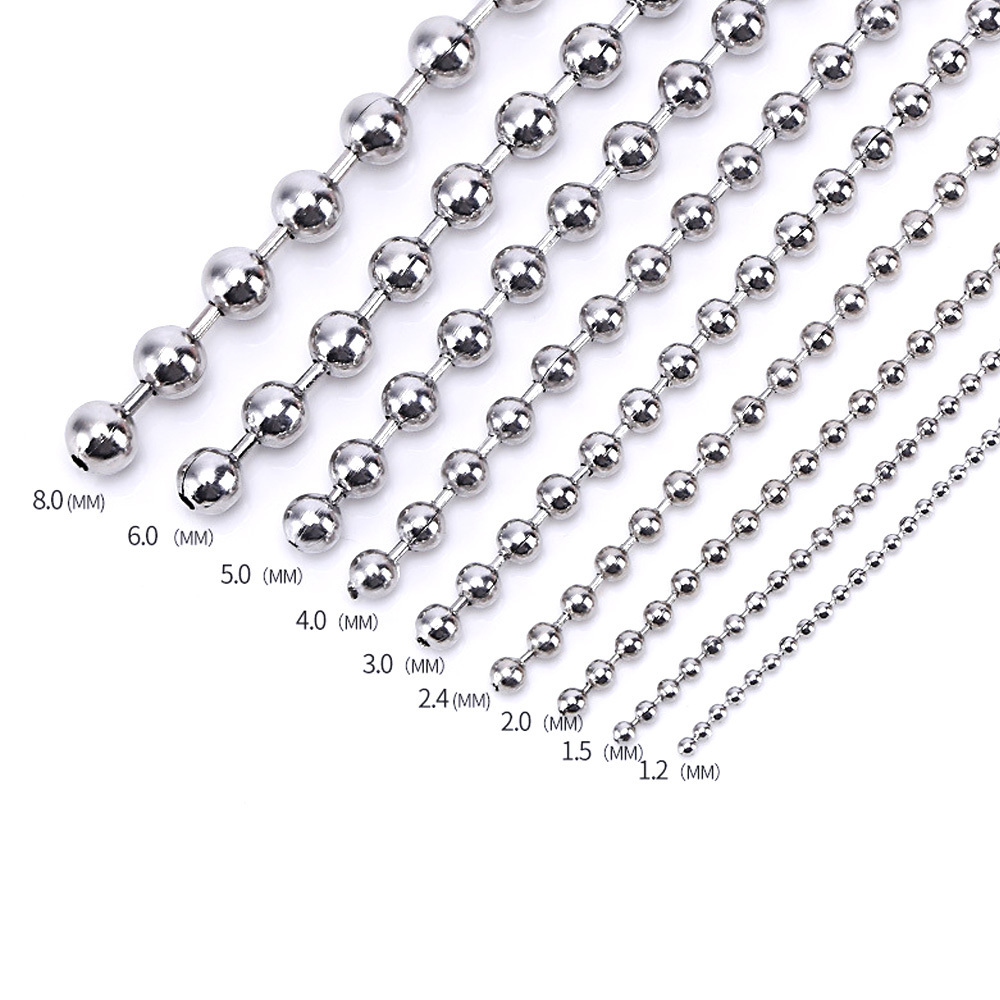 304 stainless steel bead chain curtain chain DIY accessories ball  Chain For Jewelry