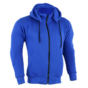 Motorcycle Motorbike Mens Meta Aramid lined Armor Hoodies Blue