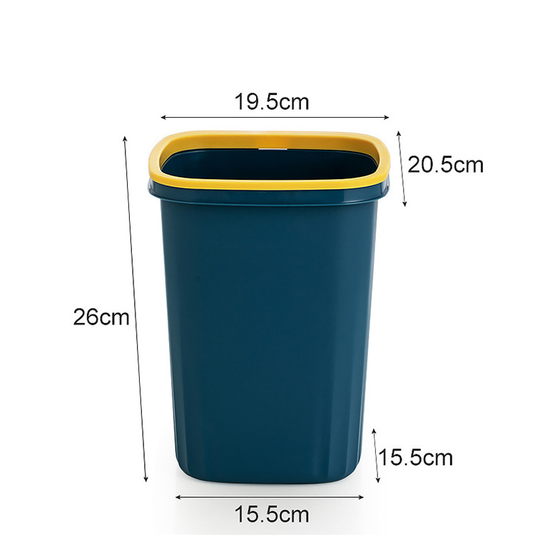 Manufacturers Rectangular Waste Bin Garbage Bags Holder Black Plastic Trash Can Kitchen With Lid Lock