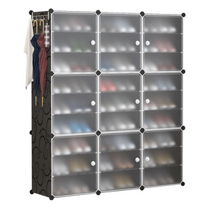 Hot Sale Stand Expandable Shoe Organizer Coming Clear Plastic Stackable Shoe Box Storage Containers for Closet