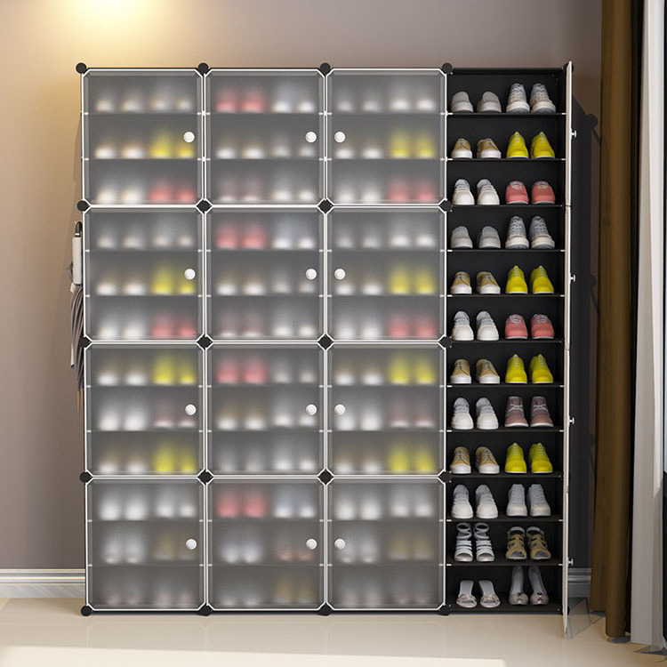 Hot Sale Stand Expandable Shoe Organizer Coming Clear Plastic Stackable Shoe Box Storage Containers for Closet