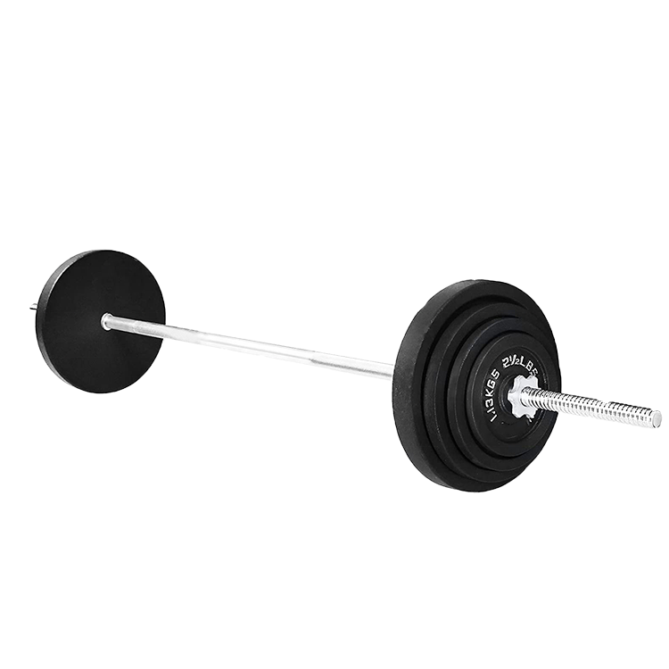 High Quality Adjustable Cast Iron Standard Weight Plates Weightlifting Barbell with Star Locks